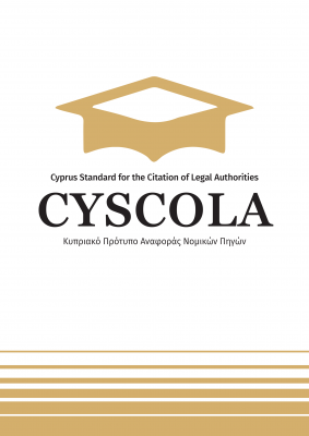 CYSCOLA (Cyprus Standard for the Citation of Legal Authorities)
